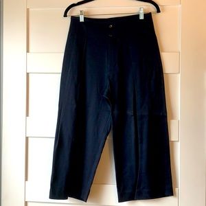 Navy wide leg culottes